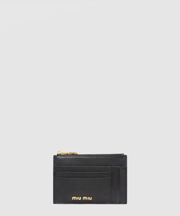 [MIUMIU-미우미우]마드라스 지퍼 카드지갑 5MC446