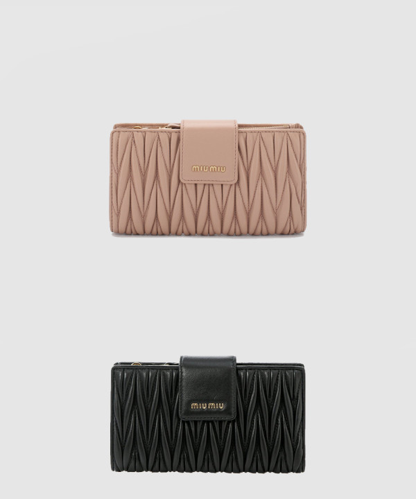 [MIUMIU-미우미우]마테라쎄 나파 장지갑 5ML015