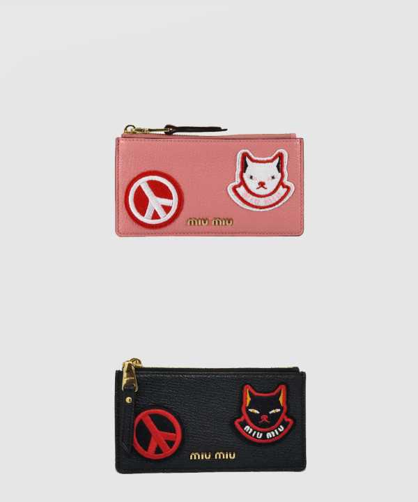 [MIUMIU-미우미우]지퍼 카드지갑 5MB006