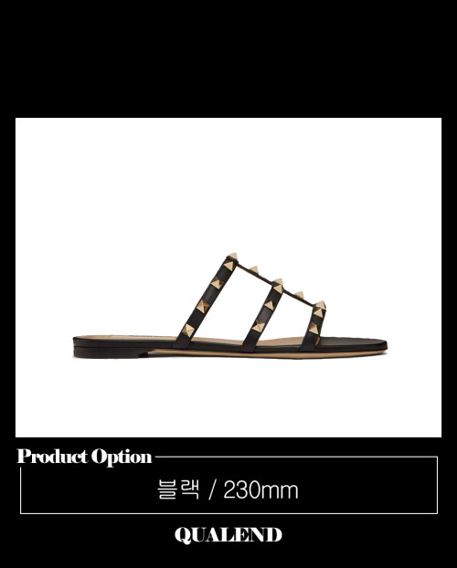 [VALENTINO-발렌티노]락스터드 플랫 슬리퍼