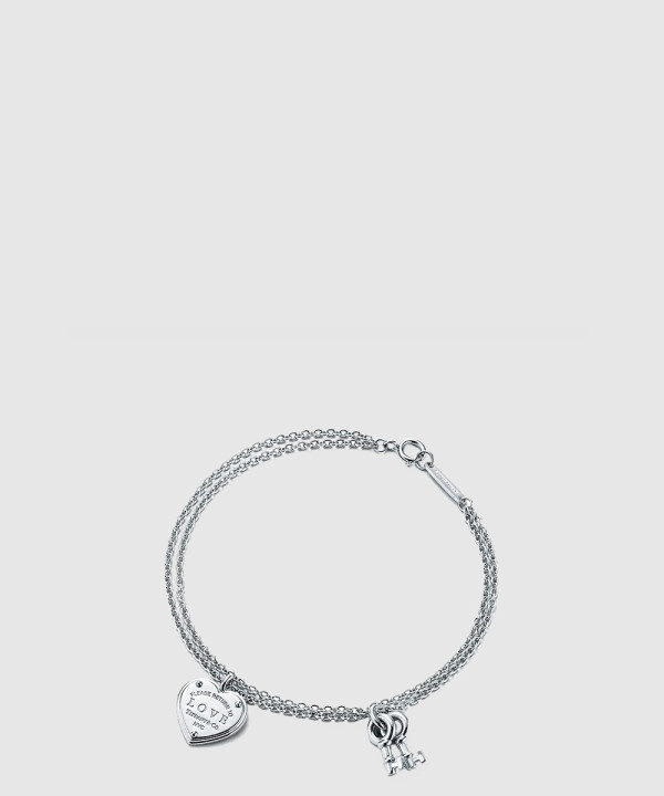 [TIFFANY-티파니]러브 하트 태그 키 팔찌