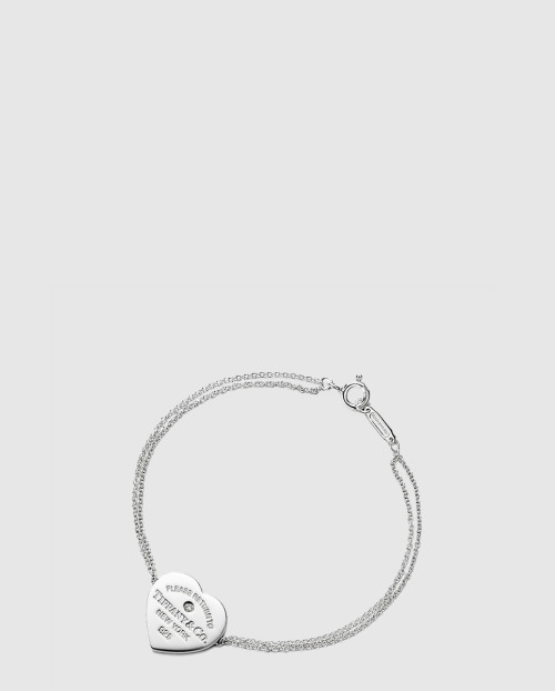 [TIFFANY-티파니]하트 더블 체인 팔찌