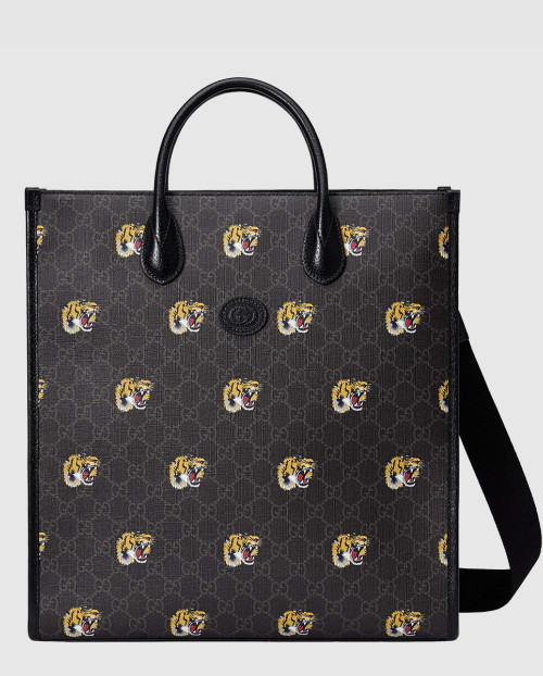 [GUCCI-구찌]타이거 프린트 GG 미듐 토트백 674155