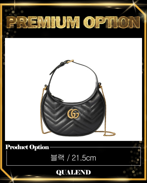 [GUCCI-구찌]GG 마몽 하프문 쉐입 미니백 699514