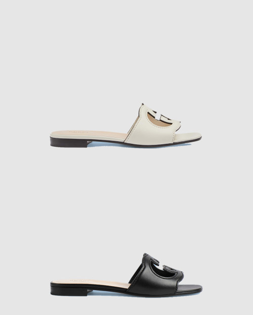 [GUCCI-구찌]인터로킹 G 컷아웃 슬라이드 샌들 694451