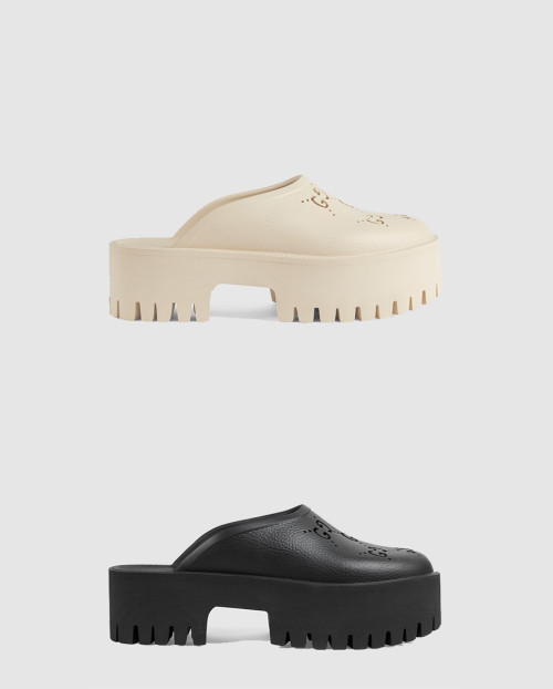 [GUCCI-구찌]플랫폼 천공 G 샌들 663577