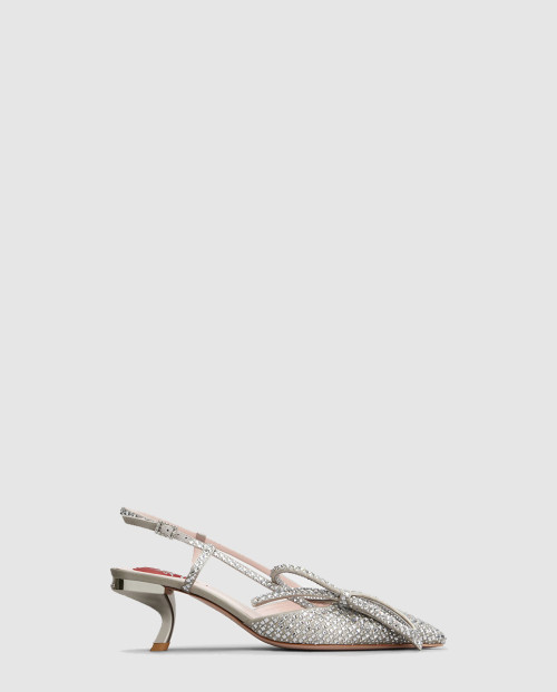 [ROGER VIVIER-로저비비에]보우 블링 슬링백 펌프스 6383