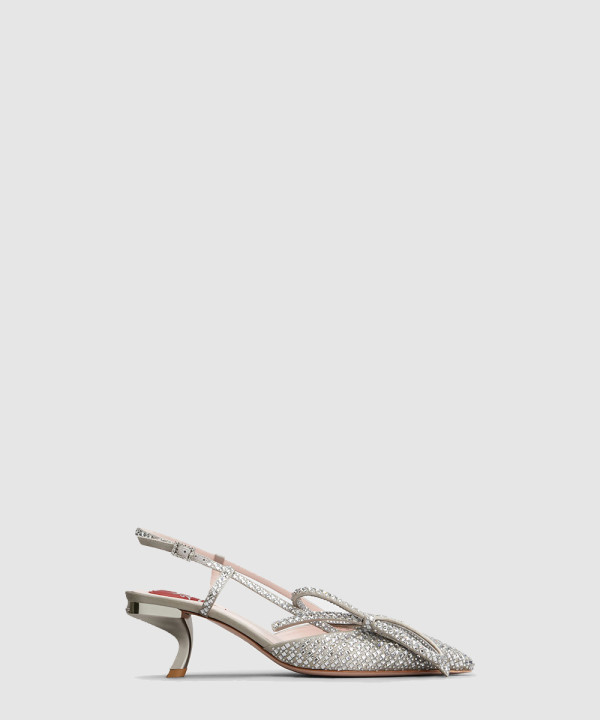 [ROGER VIVIER-로저비비에]보우 블링 슬링백 펌프스 6383