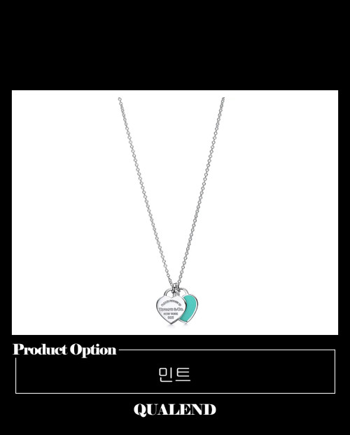 [TIFFANY-티파니]더블 하트 태그 목걸이