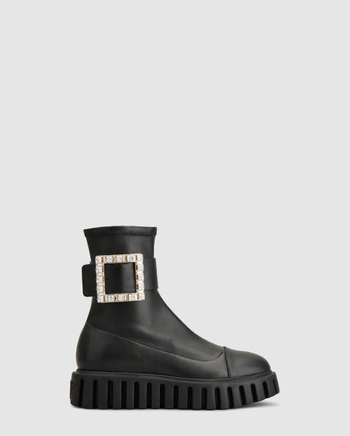 [ROGER VIVIER-로저비비에]비브 고 틱 라인스톤 버클 앵클부츠 6463