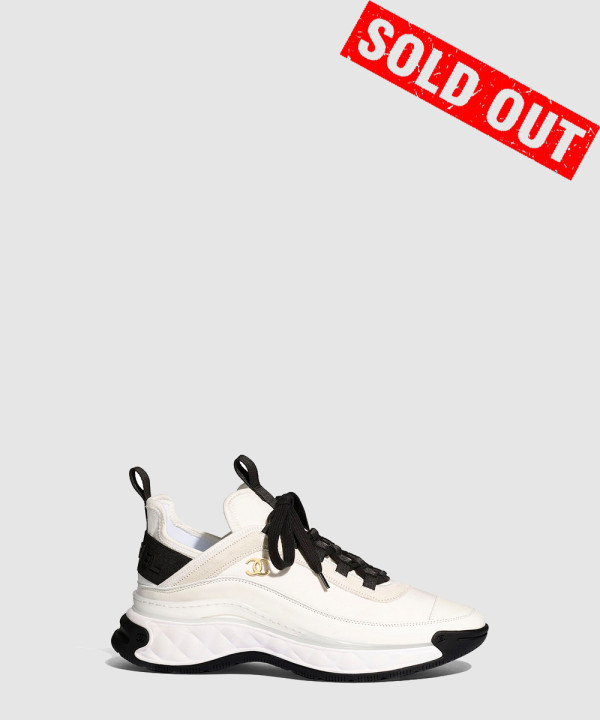 [CHANEL-샤넬]믹스드파이버 스니커즈 화이트 245~250사이즈