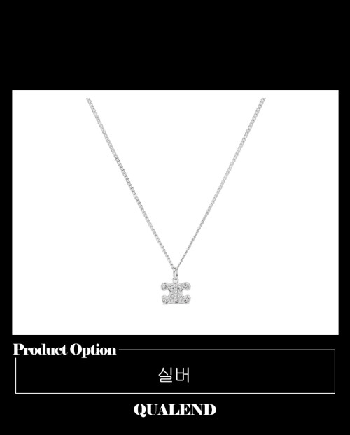 [CELINE-셀린느]트리오페 라인스톤 목걸이 460GB6