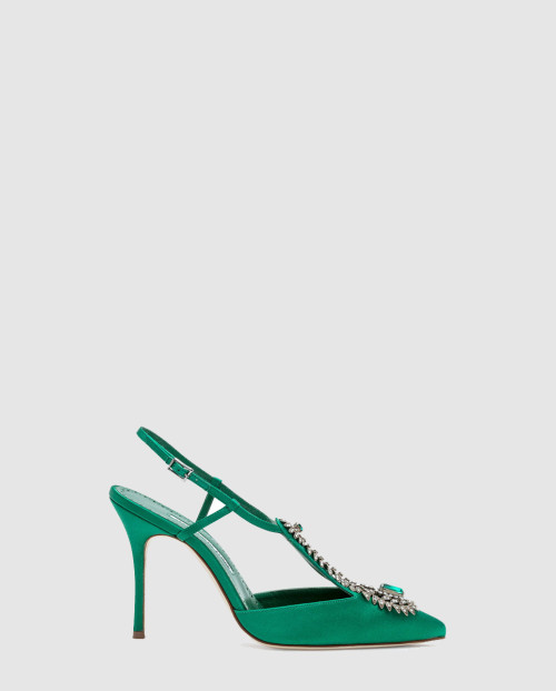 [M.BLAHNIK-마놀로블라닉]자말라 105 새틴 펌프스