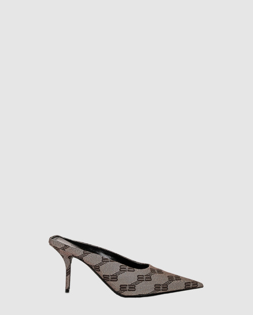 [BALENCIAGA-발렌시아가]스퀘어 나이프 비비 모노그램 캔버스 뮬 702017