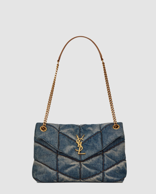 [SAINT LAURENT-생로랑]루루 푸퍼백 데님 스몰 577476