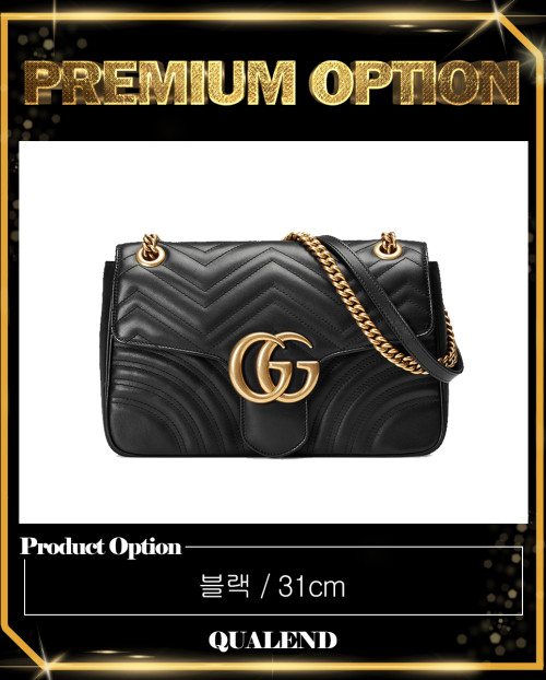 [GUCCI-구찌]GG 마몽 미듐 마틀라세 숄더백 443496