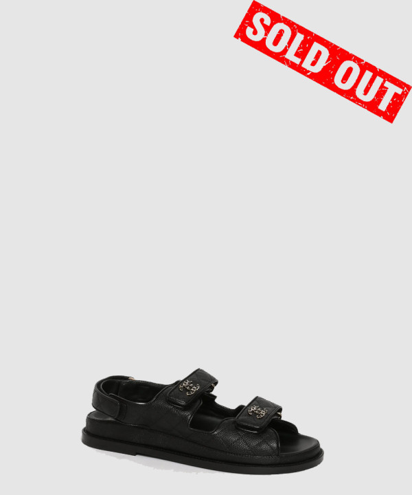 [CHANEL-샤넬]샌들 블랙 235사이즈