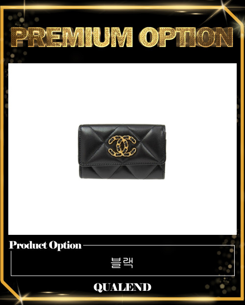 [CHANEL-샤넬]19 플랩 카드지갑 AP1790