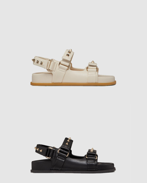 [VALENTINO-발렌티노]락스터드 플랫 샌들