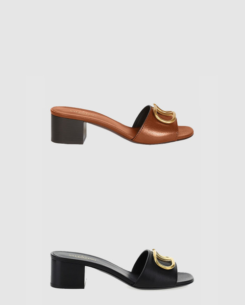 [VALENTINO-발렌티노]브이로고 시그니처 오픈 토 슬라이드 샌들