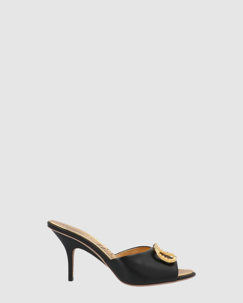 [VALENTINO-발렌티노]브이로고 레더 뮬