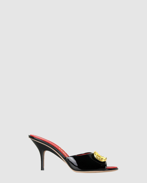 [VALENTINO-발렌티노]브이로고 레더 뮬