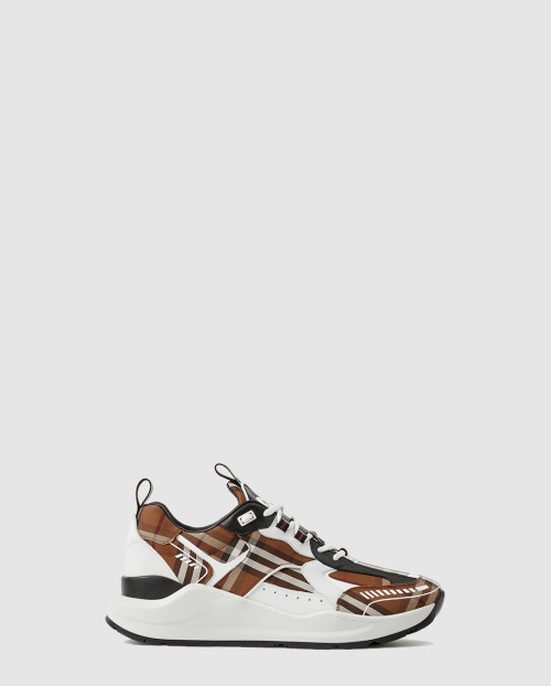 [BURBERRY-버버리]레더 체크 스니커즈 80642821