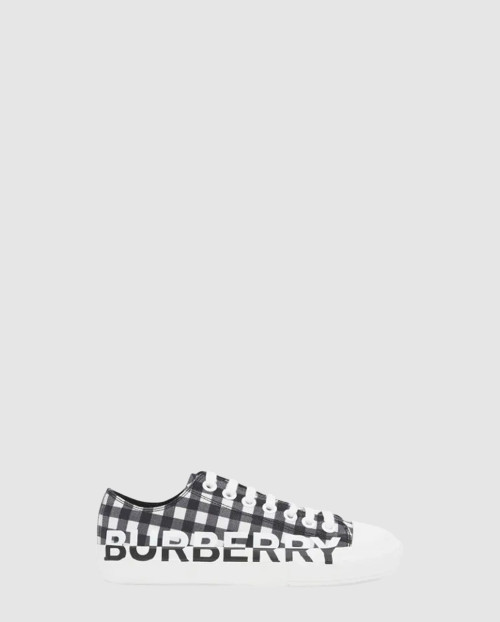 [BURBERRY-버버리]로고 프린트 깅엄 코튼 스니커즈 80286311