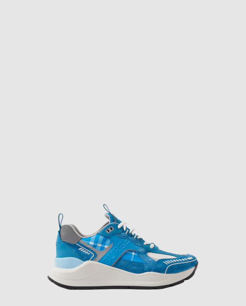 [BURBERRY-버버리]레더 스웨이드 체크 스니커즈 80668351