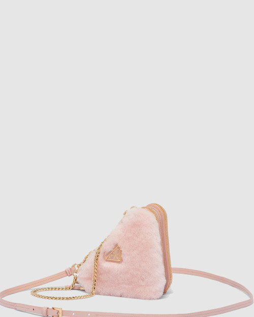 [PRADA-프라다]시어링 사피아노 미니 파우치 1NR015