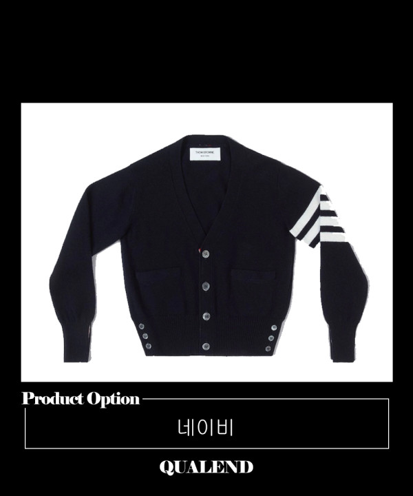 [THOM BROWNE-톰브라운]4바 스트라이프 가디건 FKC001