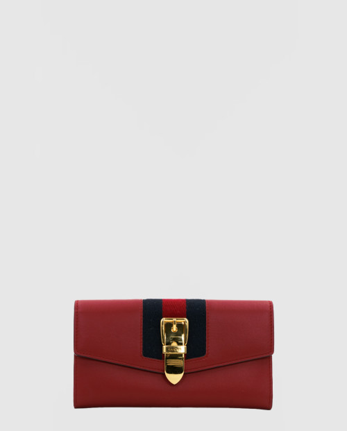 [GUCCI-구찌]레더 실비 장지갑 476084