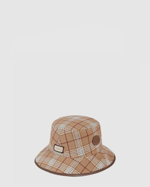 [GUCCI-구찌]리버서블 GG 체크 버킷햇 700851