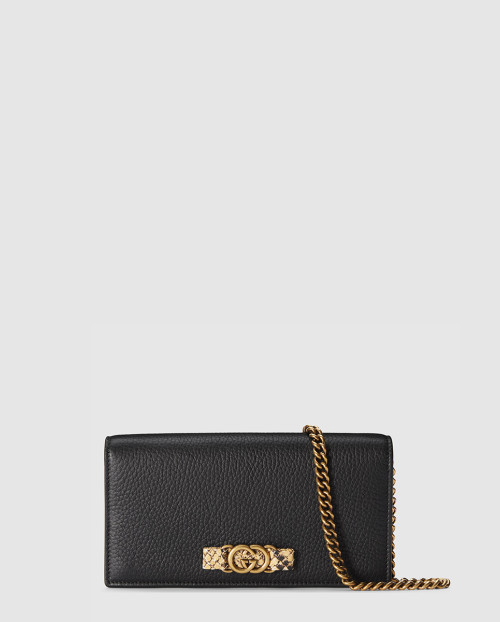 [GUCCI-구찌]인터로킹 G 파이톤 보우 WOC 746056