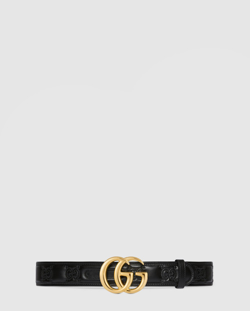 [GUCCI-구찌]GG 마몽 마틀라세 와이드 벨트 400593