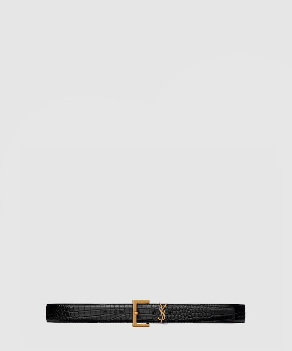 [SAINT LAURENT-생로랑]크로커다일 카산드라 벨트 634437