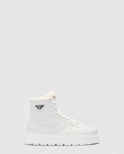 [PRADA-프라다]시어링 하이탑 스니커즈 1T948M