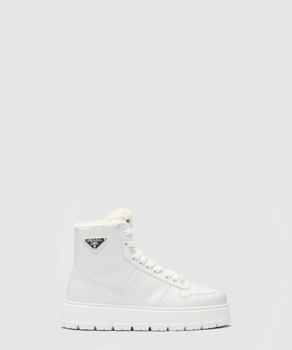[PRADA-프라다]시어링 하이탑 스니커즈 1T948M