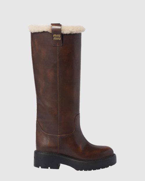 [MIUMIU-미우미우]퓌메 가죽 부츠 F0038