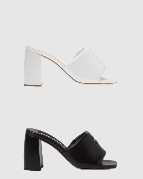 [MIUMIU-미우미우]패딩 레더 샌들 F0002