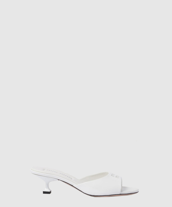 [MIUMIU-미우미우]페이던트 가죽 샌들 F0009