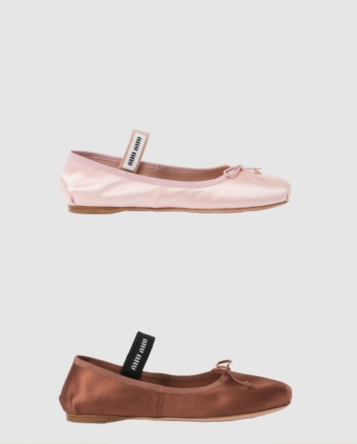 [MIUMIU-미우미우]새틴 발레리나 F0615