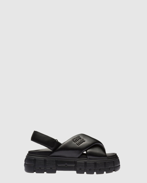 [MIUMIU-미우미우]스포티 나파 가죽 샌들 F0002