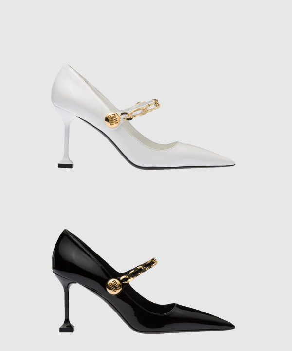 [MIUMIU-미우미우]페이던트 펌프스 F0002