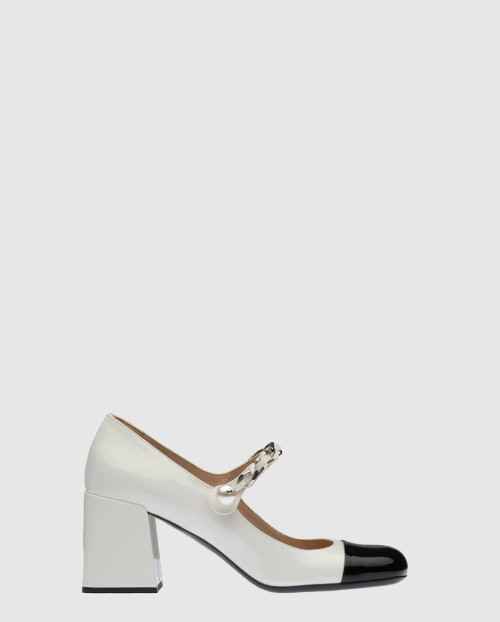 [MIUMIU-미우미우]페이던트 가죽 펌프스 F0964