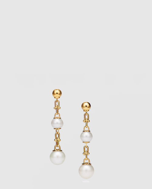 [TIFFANY-티파니]트리플 드롭 링크 귀걸이