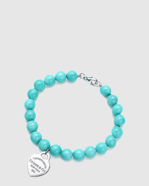 [TIFFANY-티파니]하트 태그 비드 팔찌