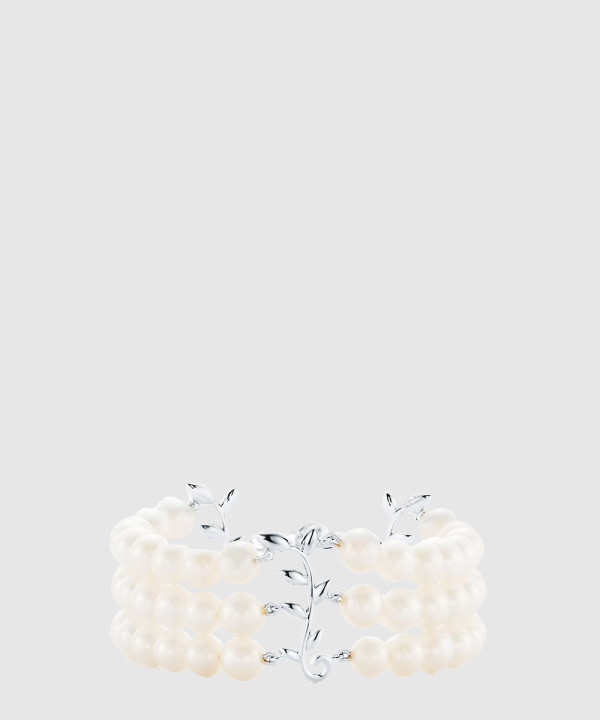 [TIFFANY-티파니]올리브 리프 쓰리 로우 팔찌