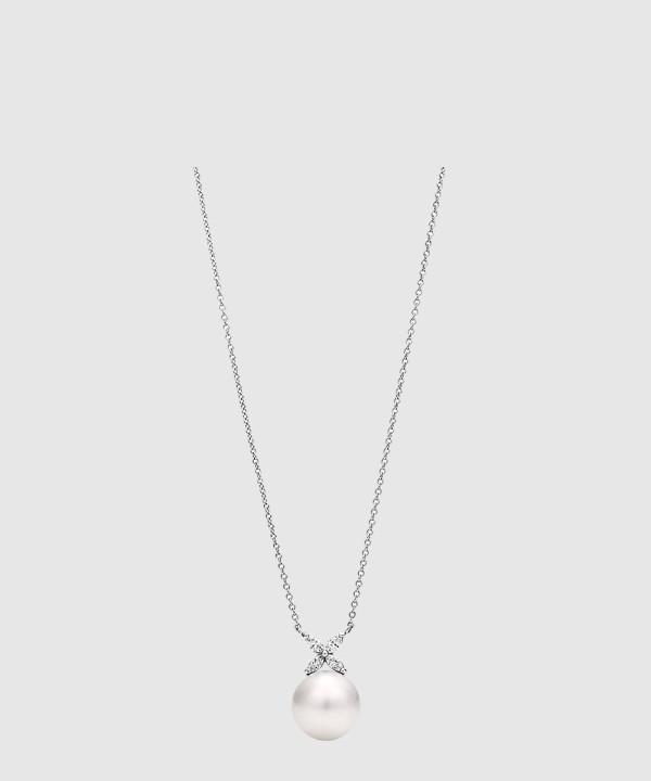 [TIFFANY-티파니]진주와 다이아몬드 펜던트 목걸이