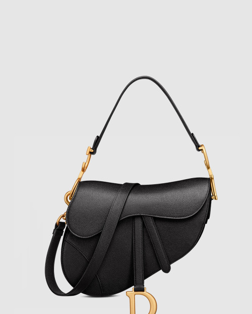 [DIOR-디올]스트랩 새들백 그레인드 미듐 M0455